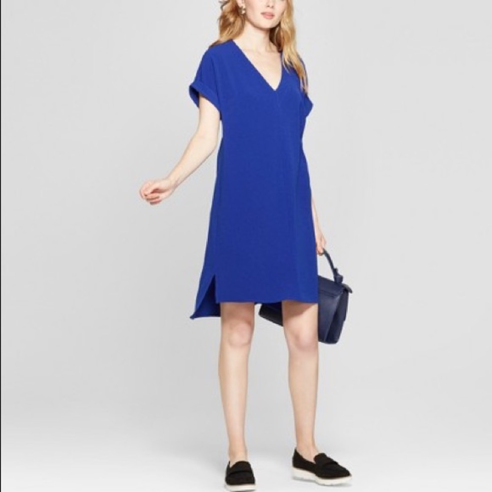 A New Day Short Sleeve Crepe Shift Dress